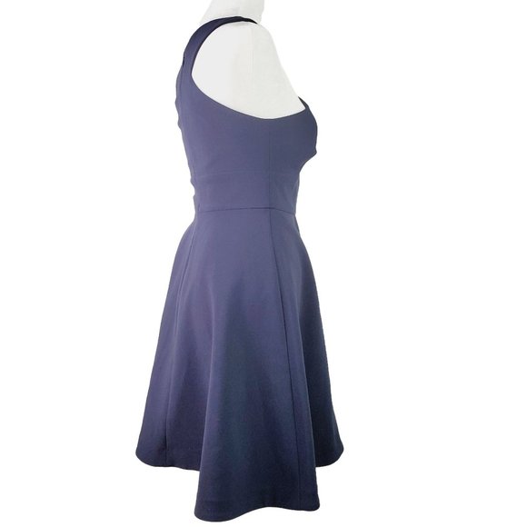 Likely Kensington Fit and Flare Cutout Mini Navy Blue Lined Dress, Size 2 - Picture 8 of 10